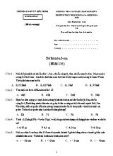 Đề kiểm tra năng lực đầu vào môn Toán Lớp 6 - Mã đề 130 - Năm học 2021-2022 - Phòng giáo dục và đào tạo Bắc Ninh